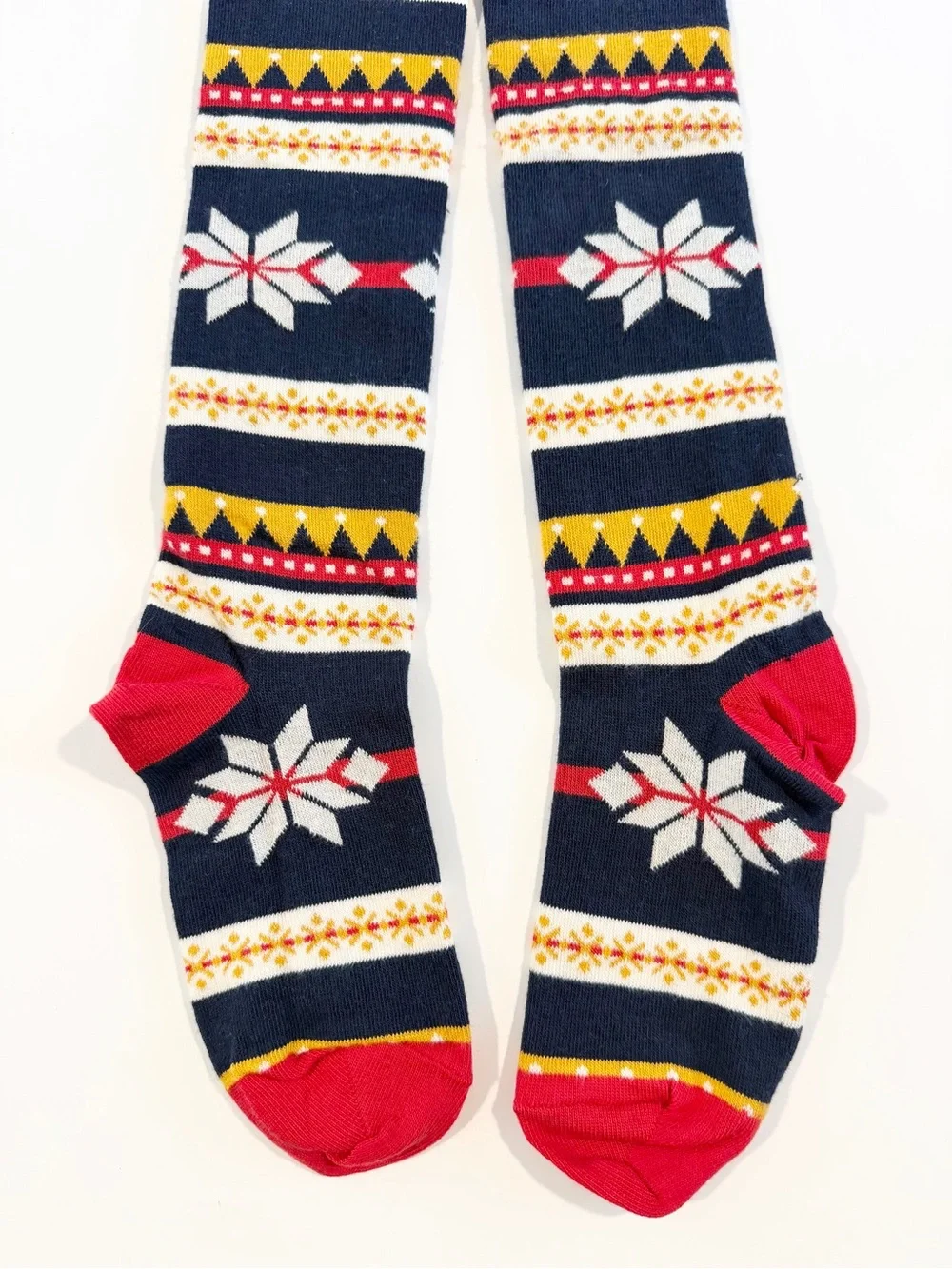 Hanna Andersson Winter Snowflake Tights 130/140 US 8/10 Girls Christmas Holiday